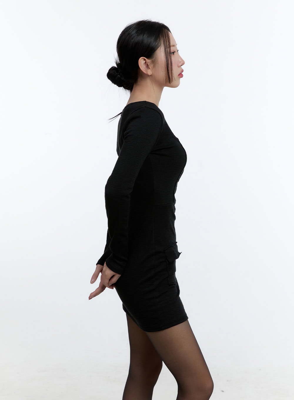 SlimFit Pocketed Mini Dress CD420