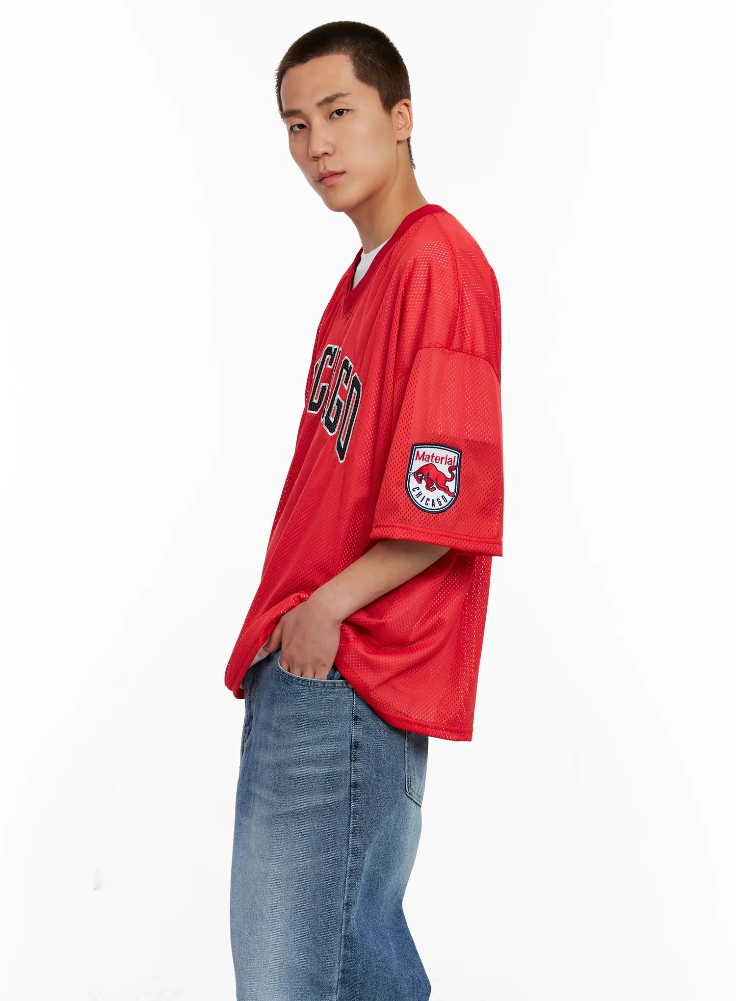 Men's Chicago Mesh V-Neck Jersey Tee IG511