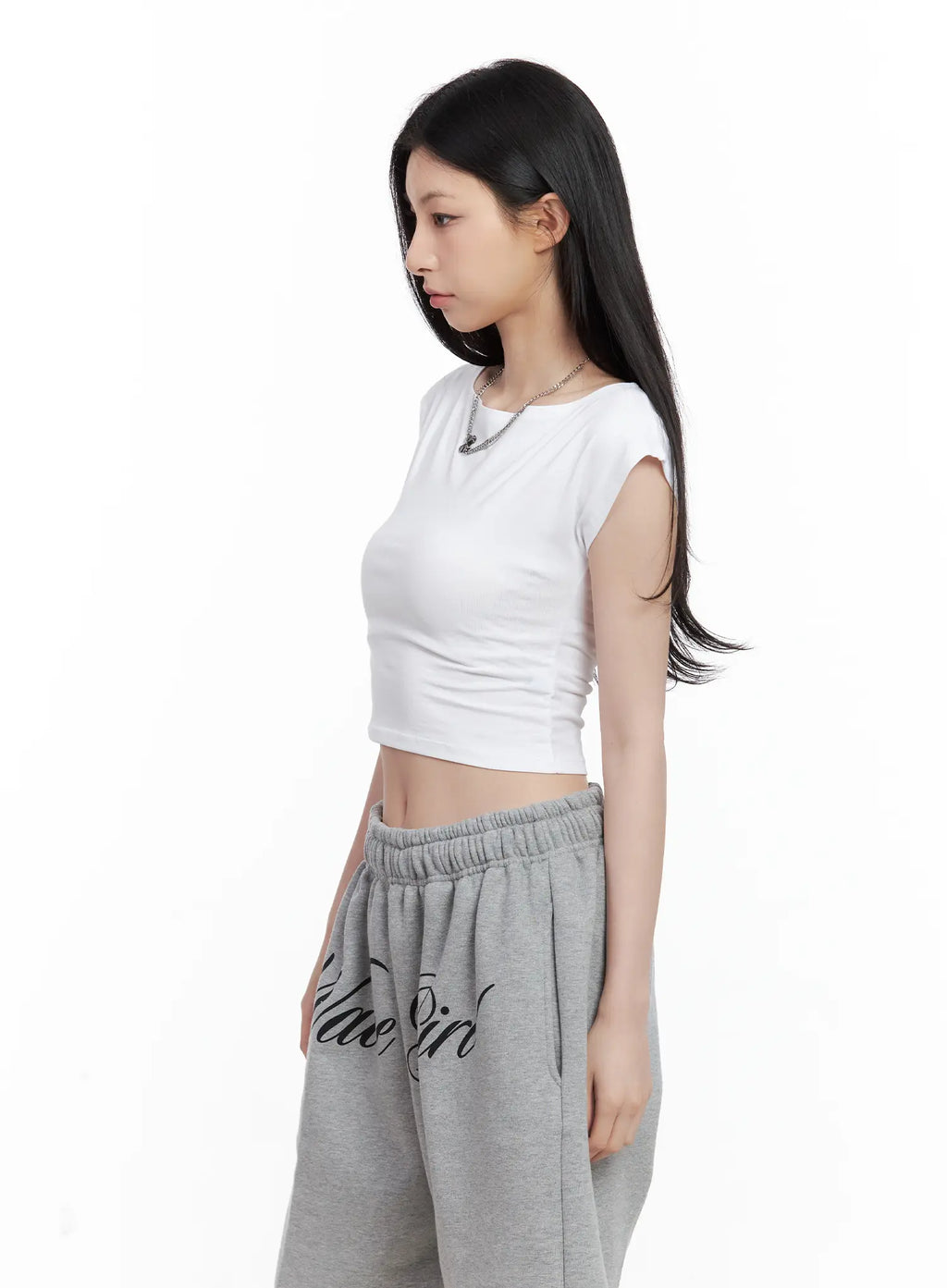 Casual Boatneck Cropped Tee CL501