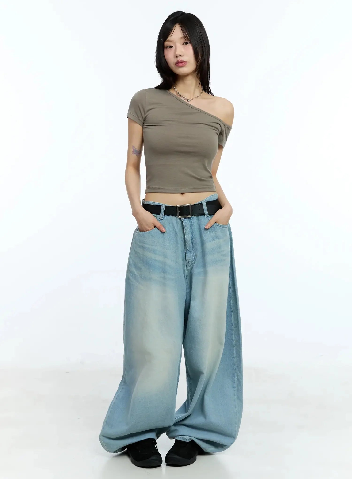 One-Shoulder Crop Top IU524