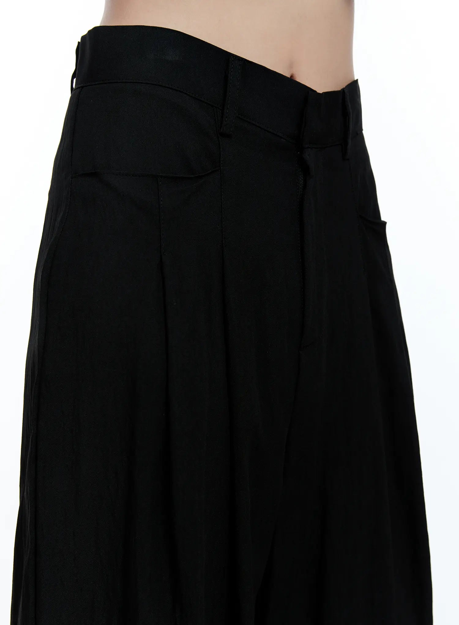 Pintuck Wide-Leg Slacks CG512