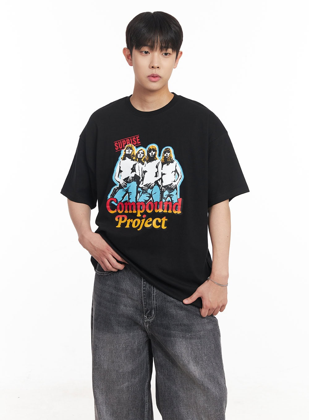 Men's Compound Graphic Oversize T-Shirt IA525