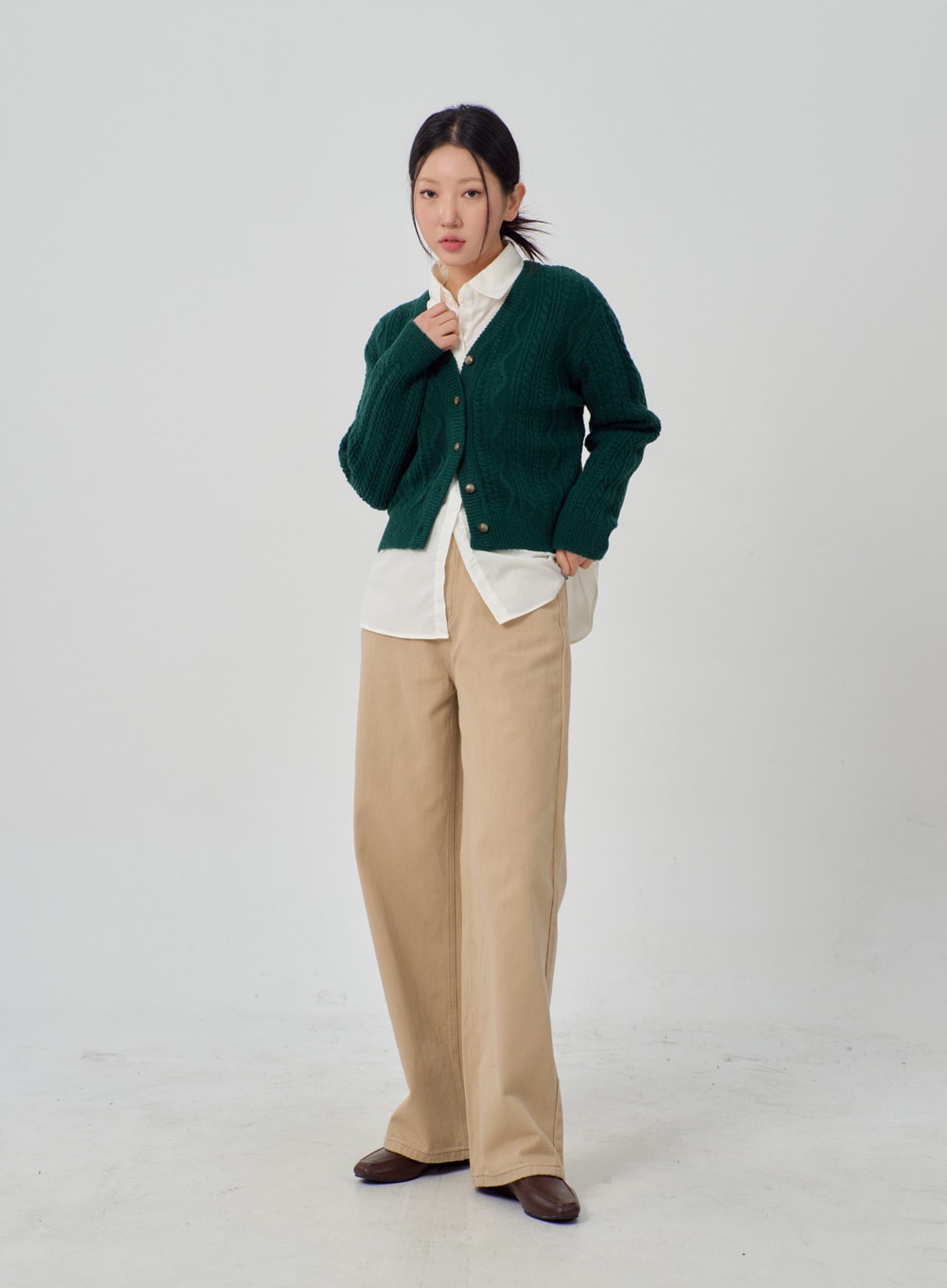 Cropped Knit Cardigan IM315