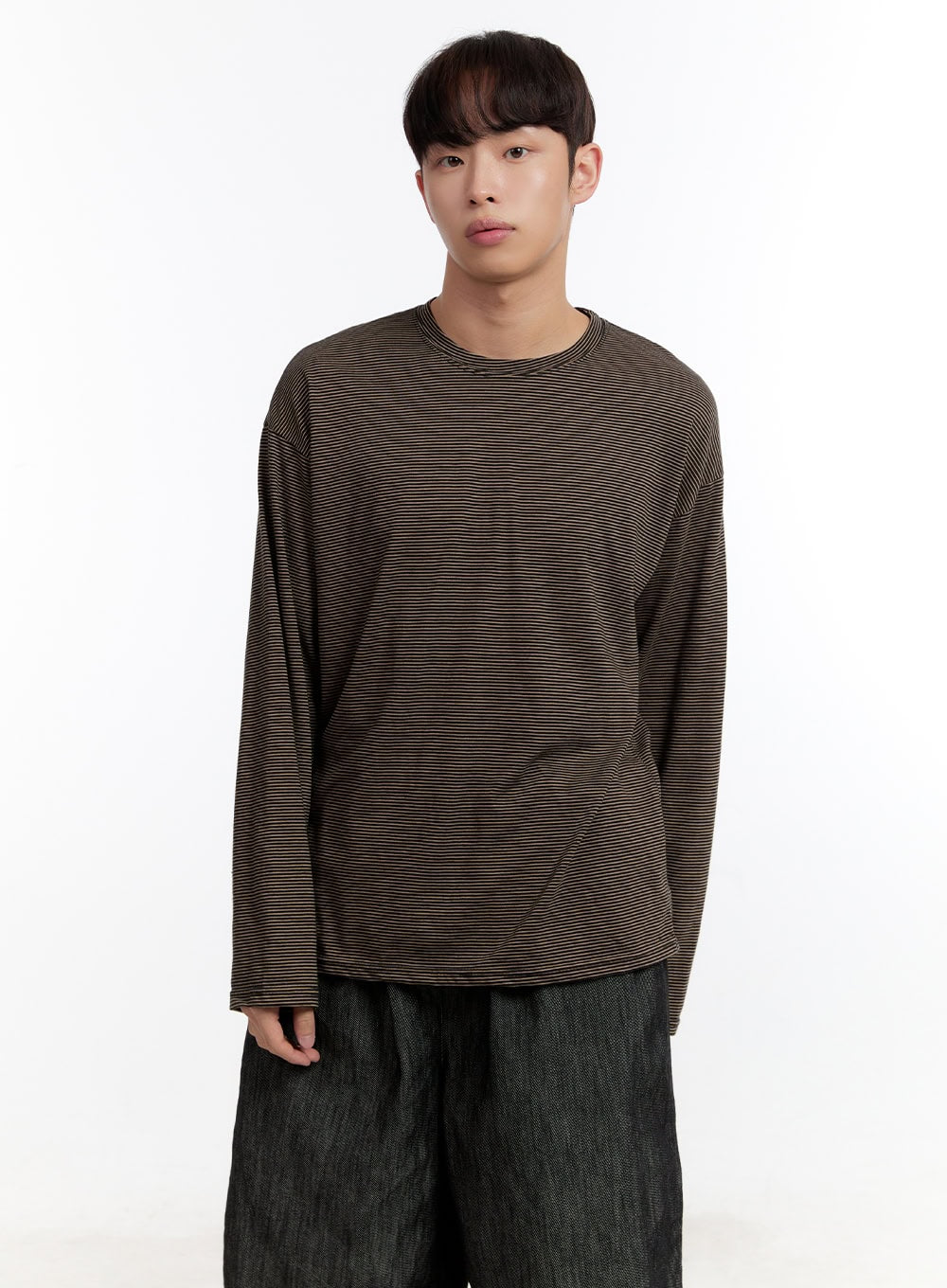 Men's Striped Long Sleeve Shirt IA507