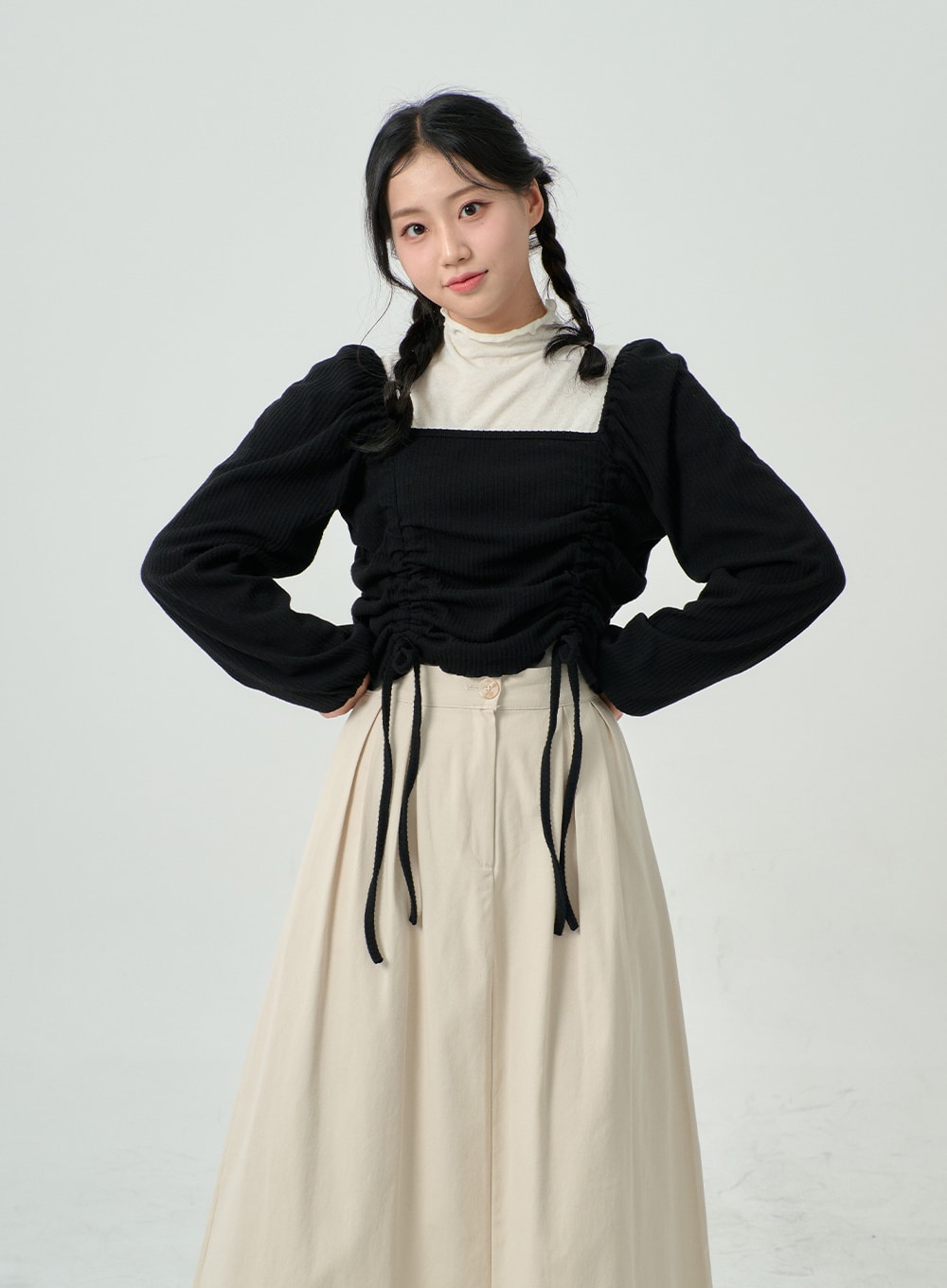 High Waist Bending Long Skirt BN03