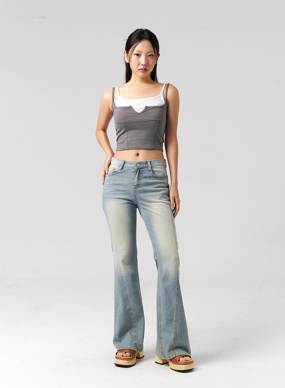 Cropped Layered Top CL311