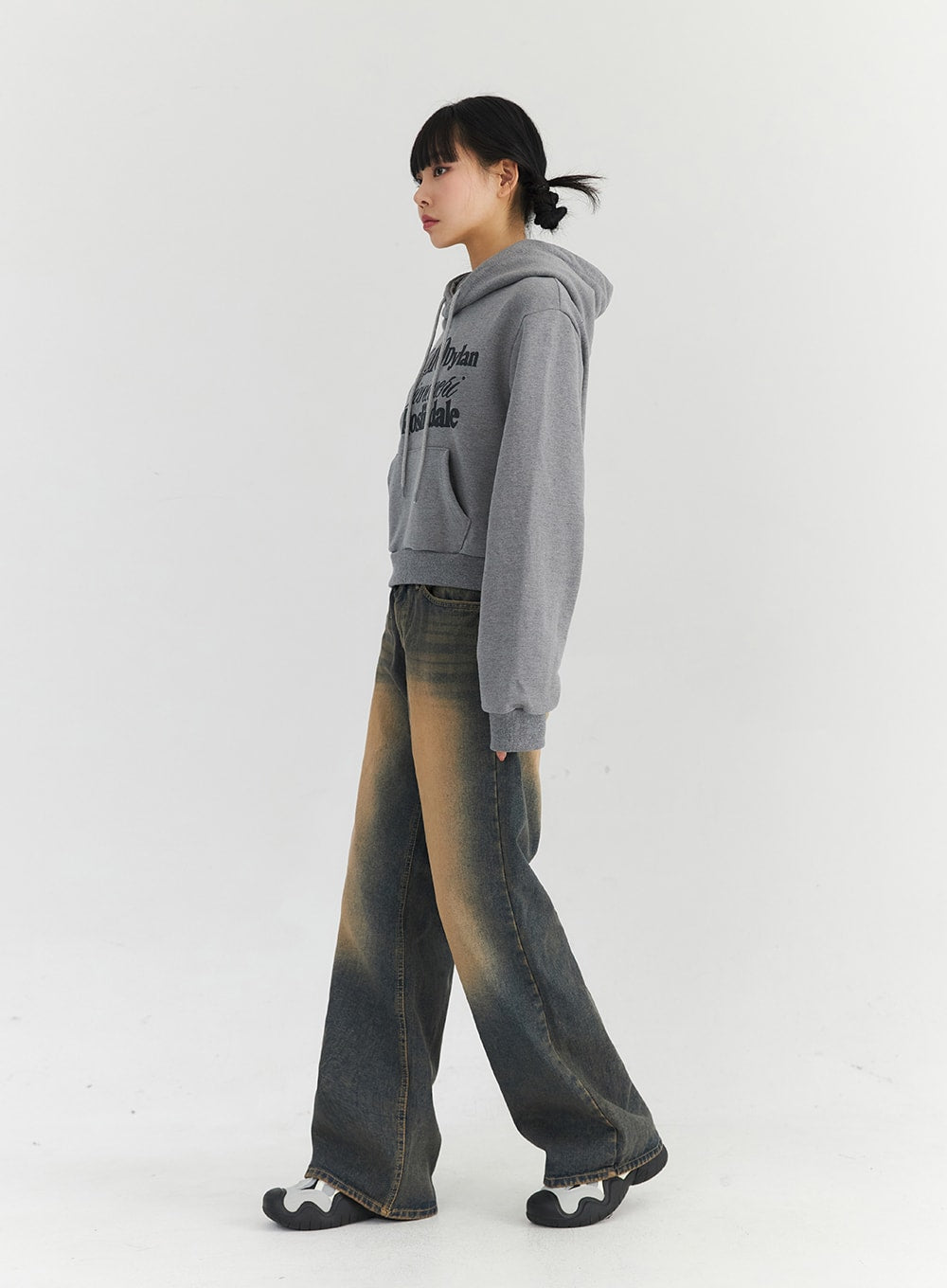 Vintage Washed Wide Leg Jeans CO330