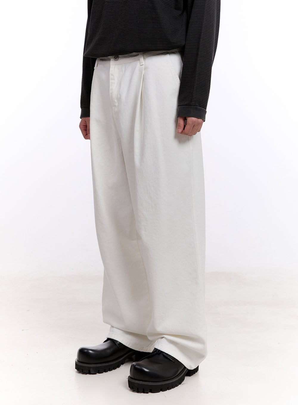 Men's Stitched Pintuck Cotton Pants IM512