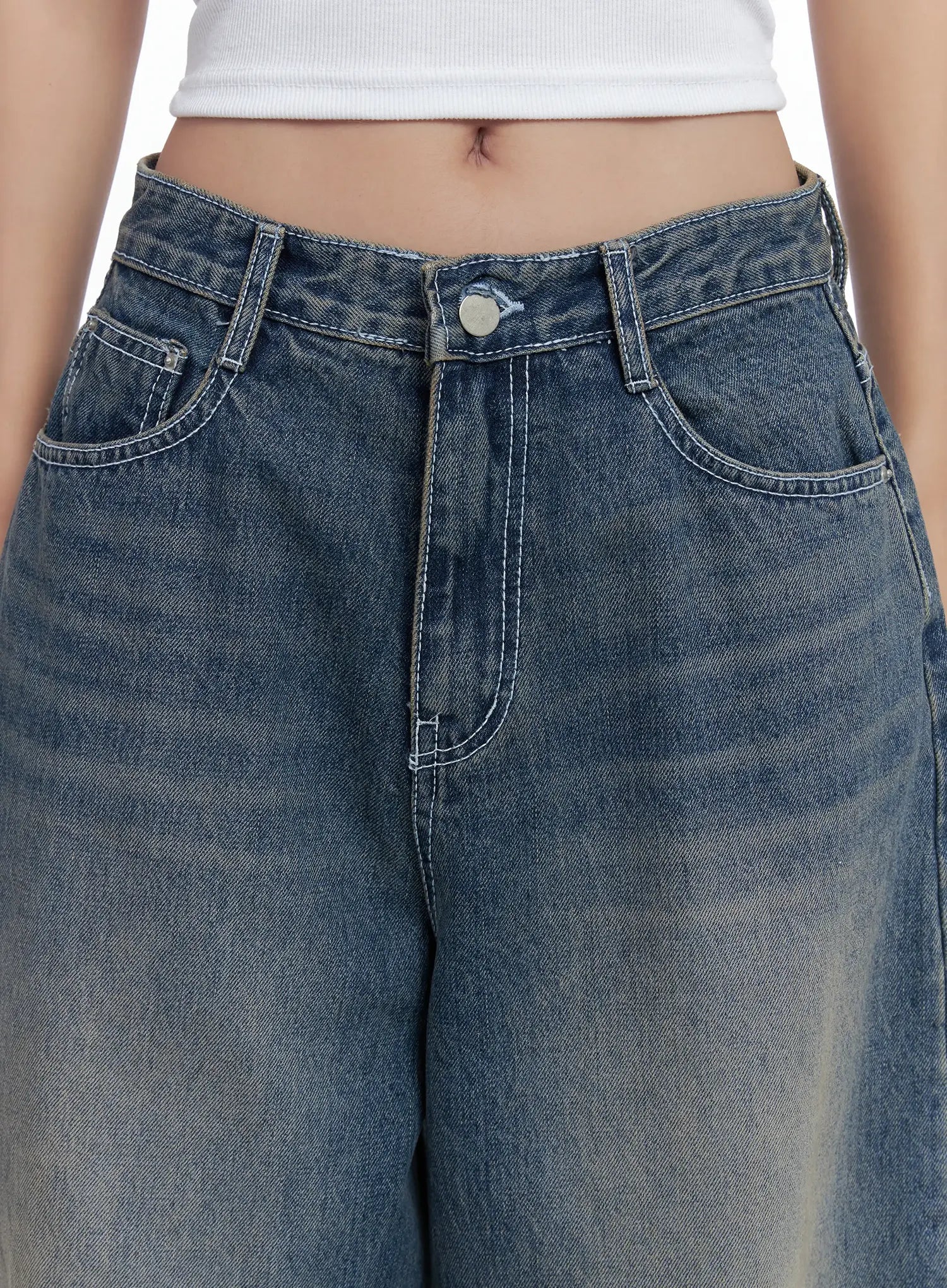 Neriah Vintage Wash Baggy Jeans CS503