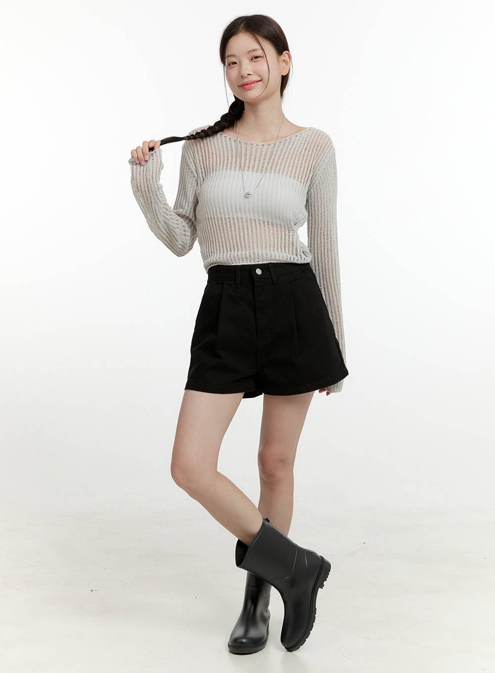 Pintuck Basic Shorts OL423