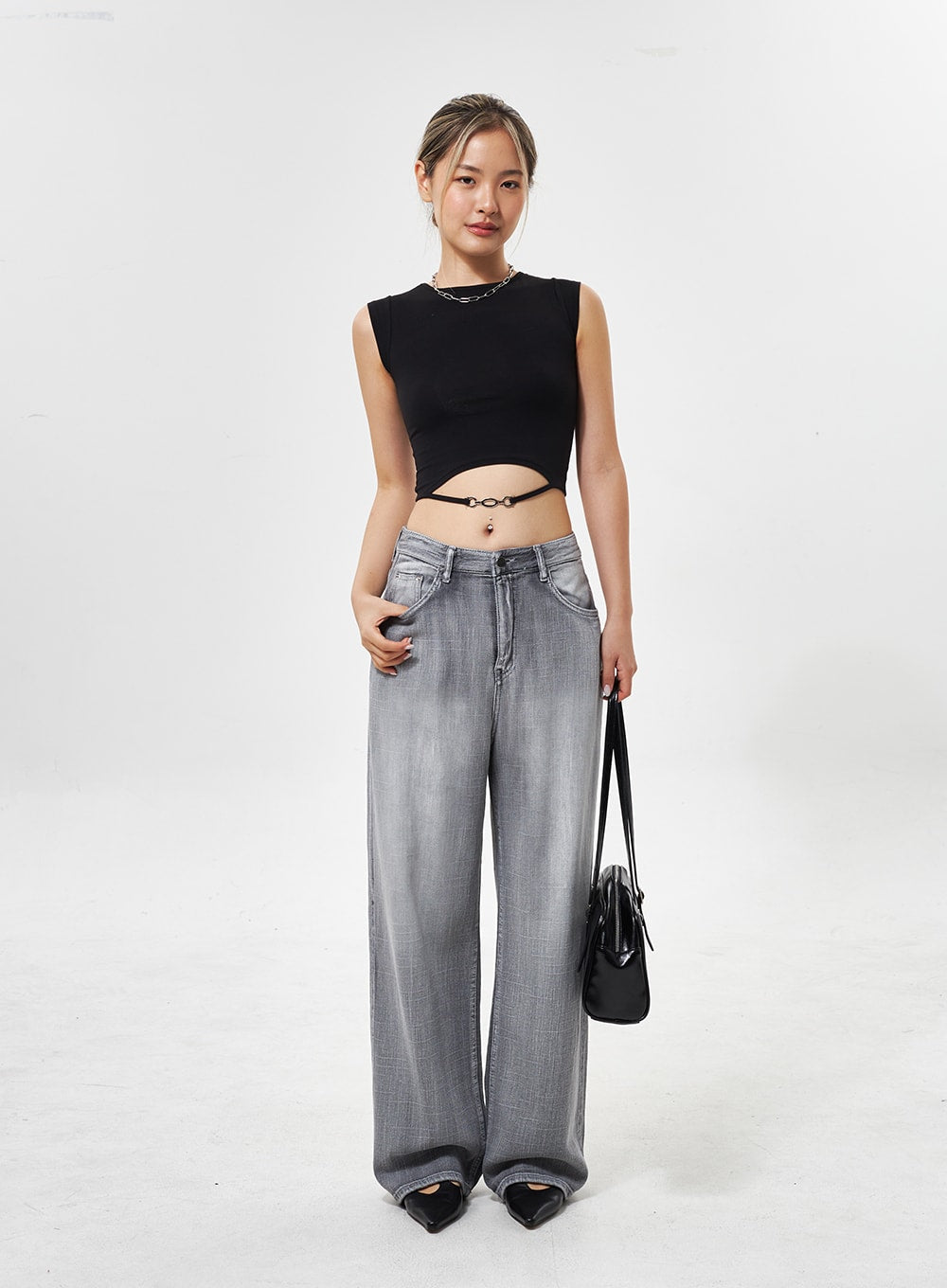 Mid-Rise Wide Leg Jeans CY330