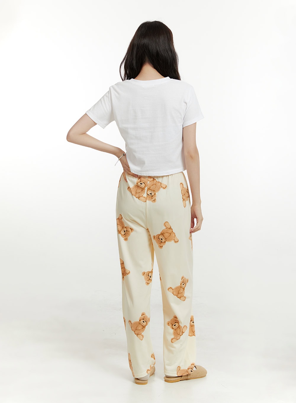 Teddy Print Crop Tee OU414