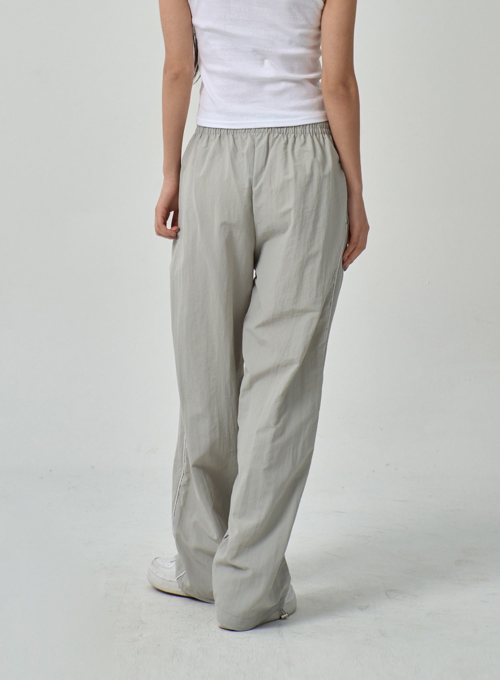 Drawstring Nylon Track Pants IF315