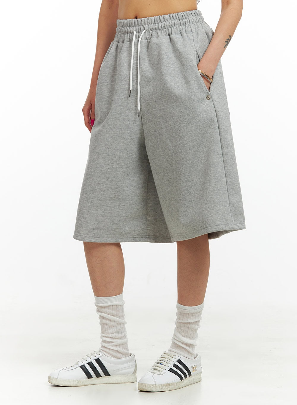 Cotton Cargo Sweat Shorts IU419