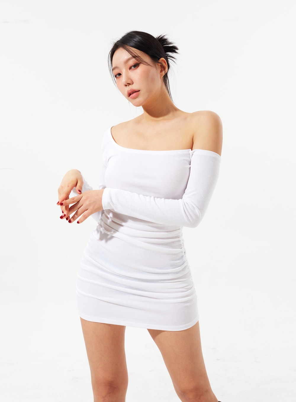 Off-Shoulder Mini Dress IM327