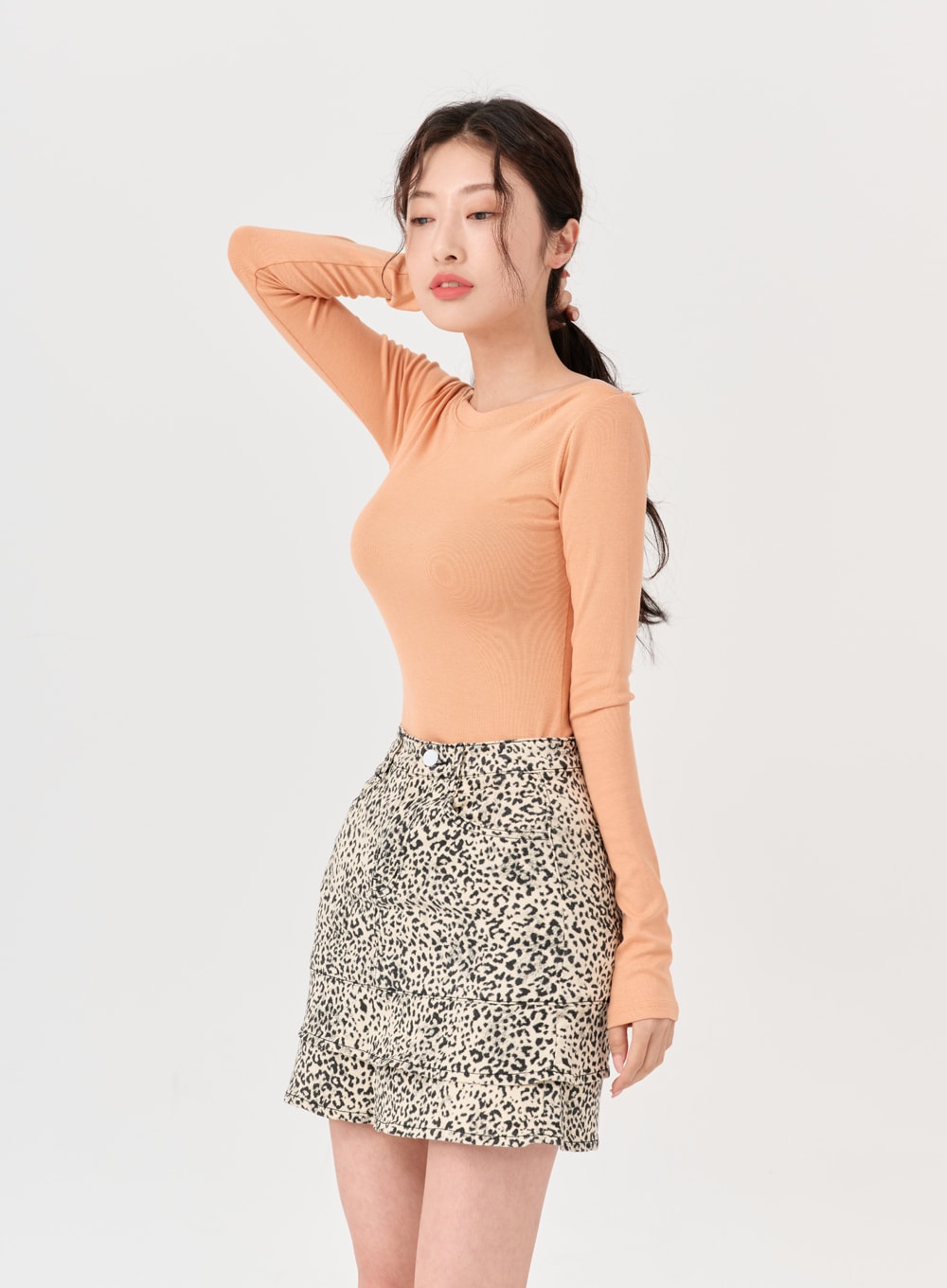 Open Shoulder Long Sleeve T-Shirt IG11