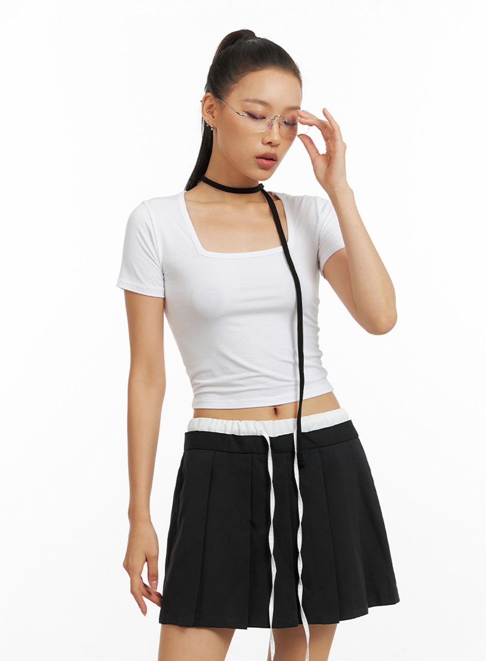 Basic Square Neck Crop Top IG405