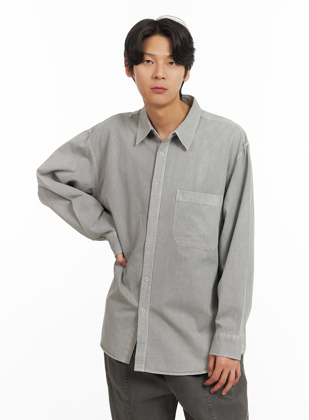 Men's Oversize Button Down Shirt IY424