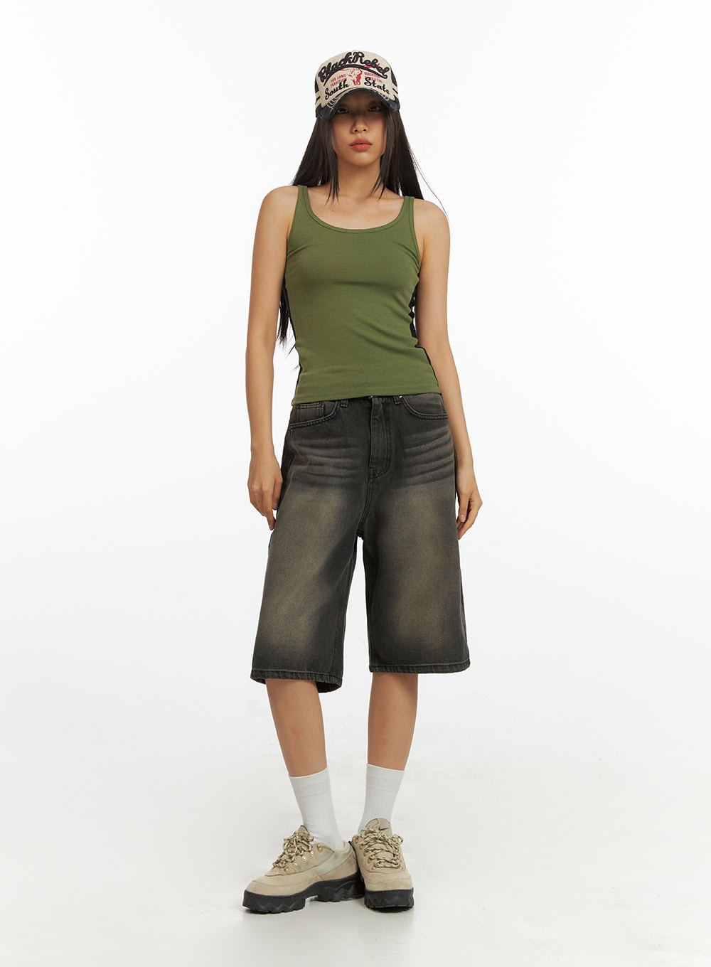 Color Washed Jorts IY422