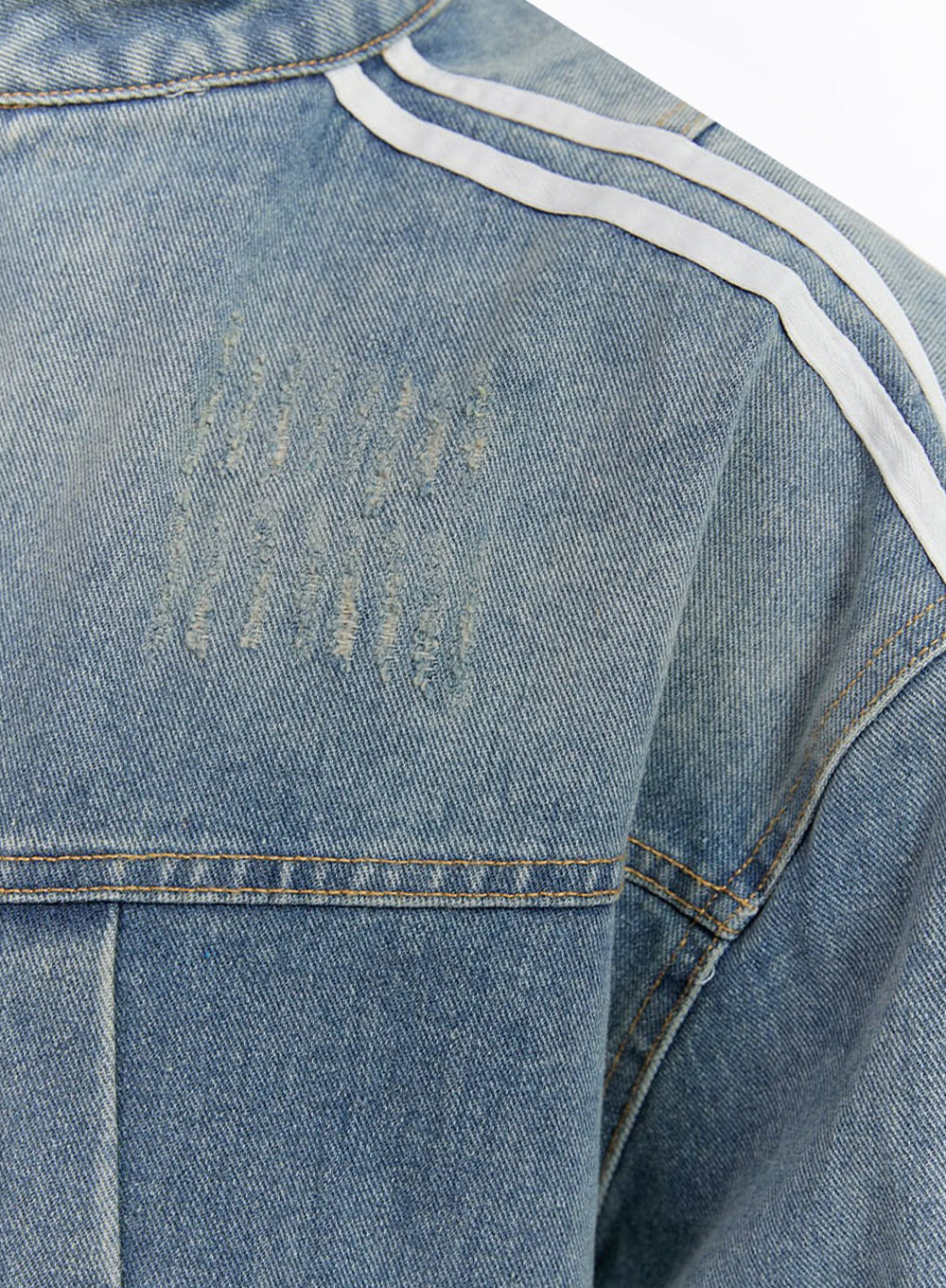 Men's Denim Zip-Up Track Jacket IF528
