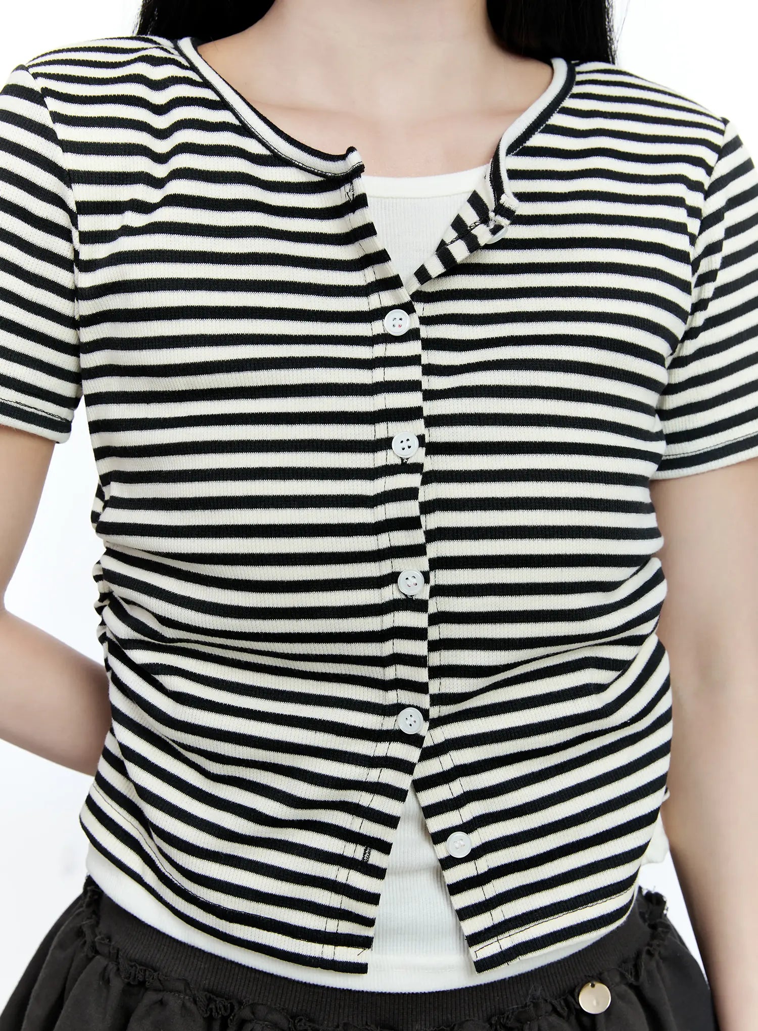 Striped Layered Cardigan CG513