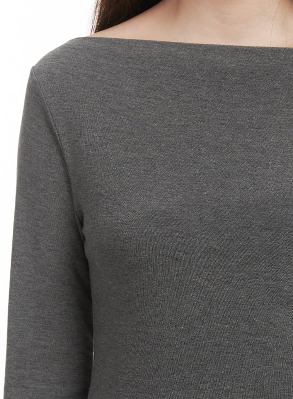 Chic Boat Neck Long Sleeve Top IJ527