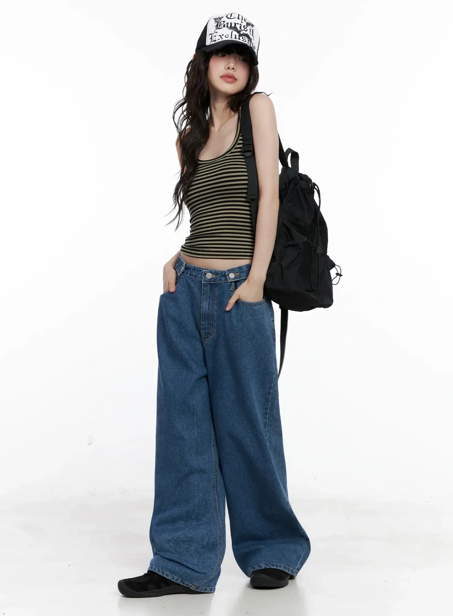 Striped U-Neck Tank Top IL528