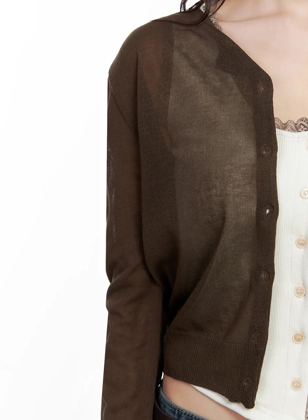 Brown Sheer Cardigan IL531