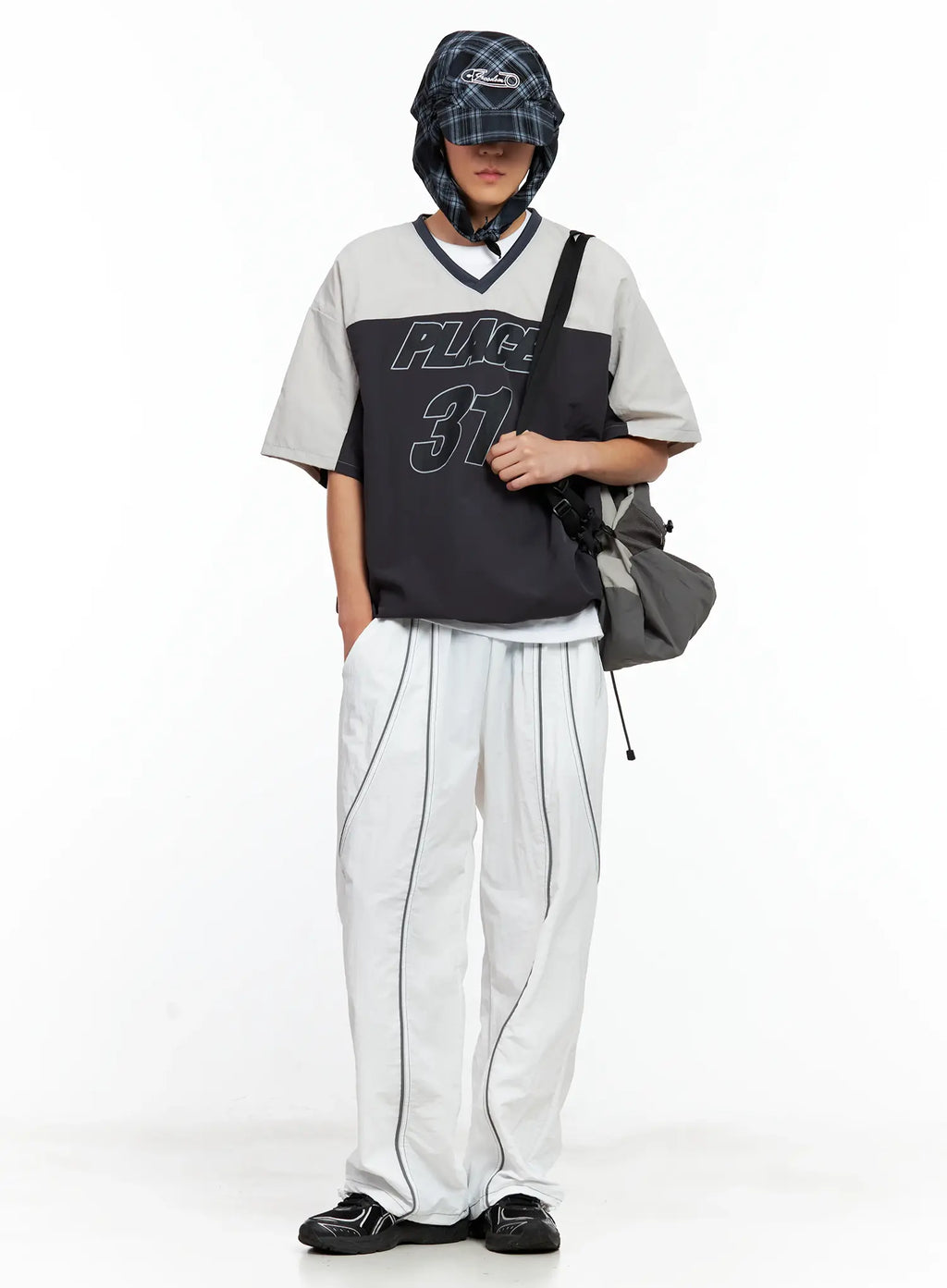 Men's Reflective Line String Nylon Pants IL511