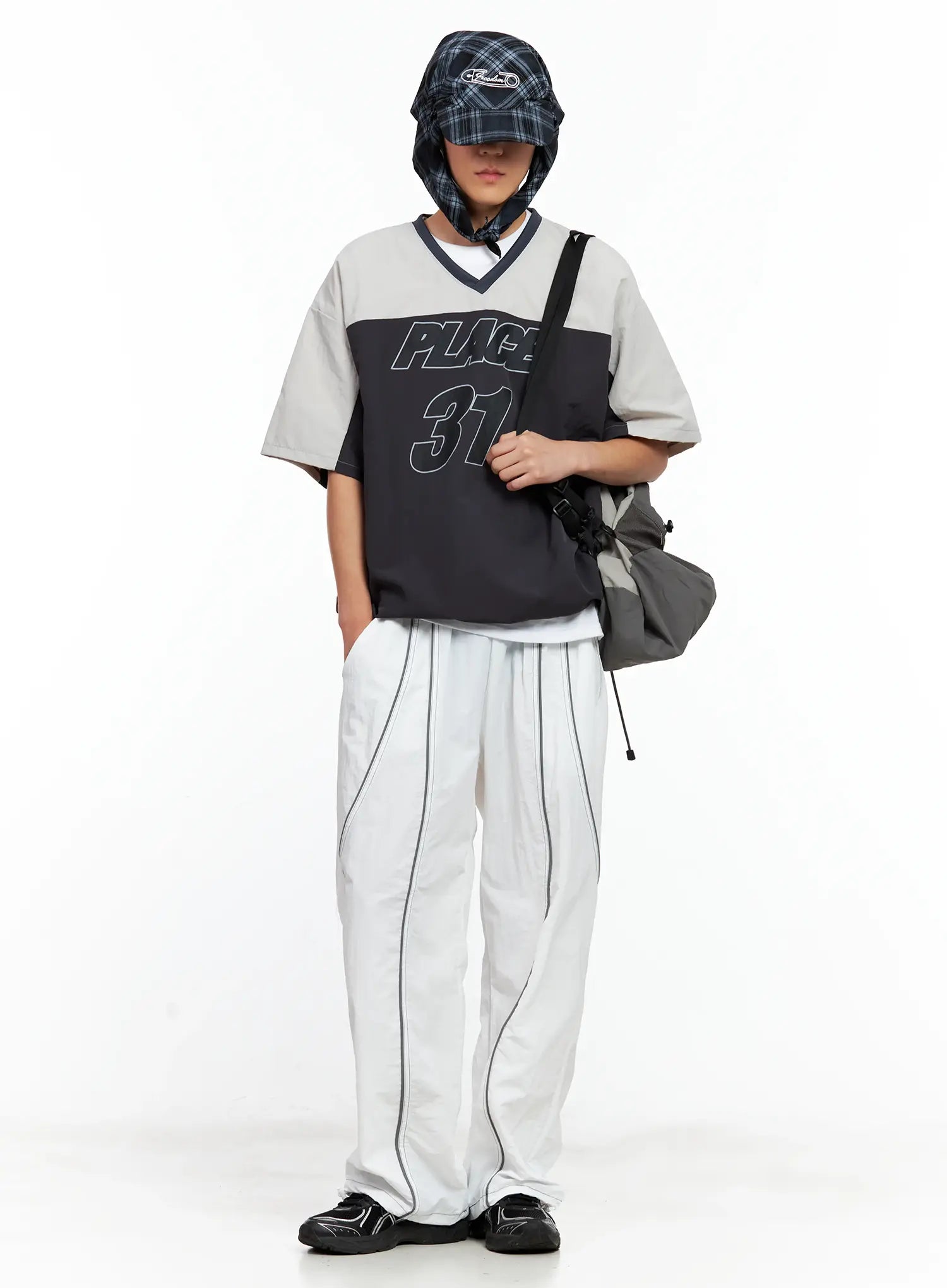 Men's Reflective Line String Nylon Pants IL511