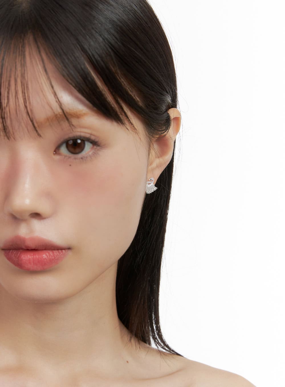 Swan Silver Earrings IO418