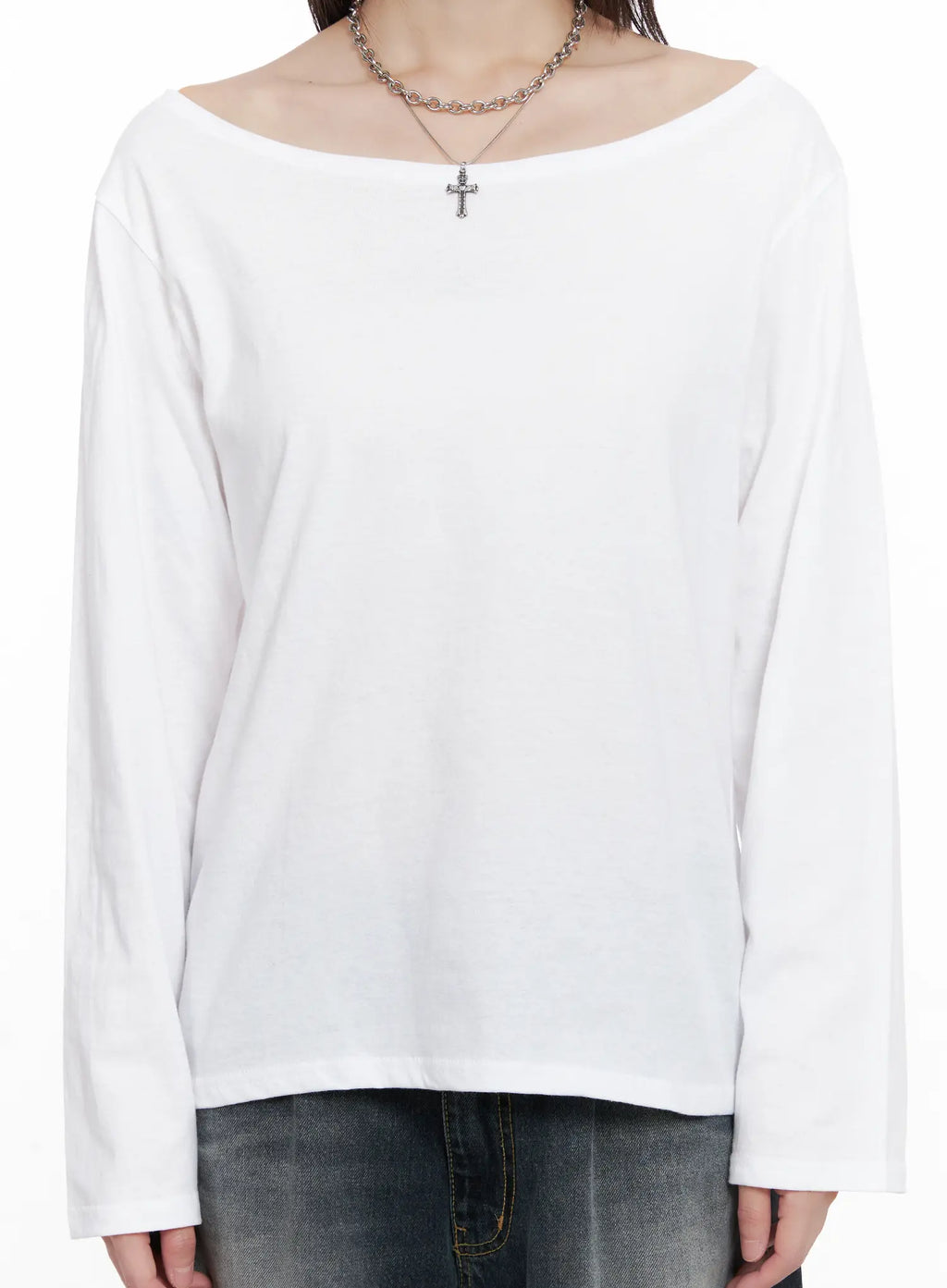 Off-Shoulder Long Sleeve Top CG515