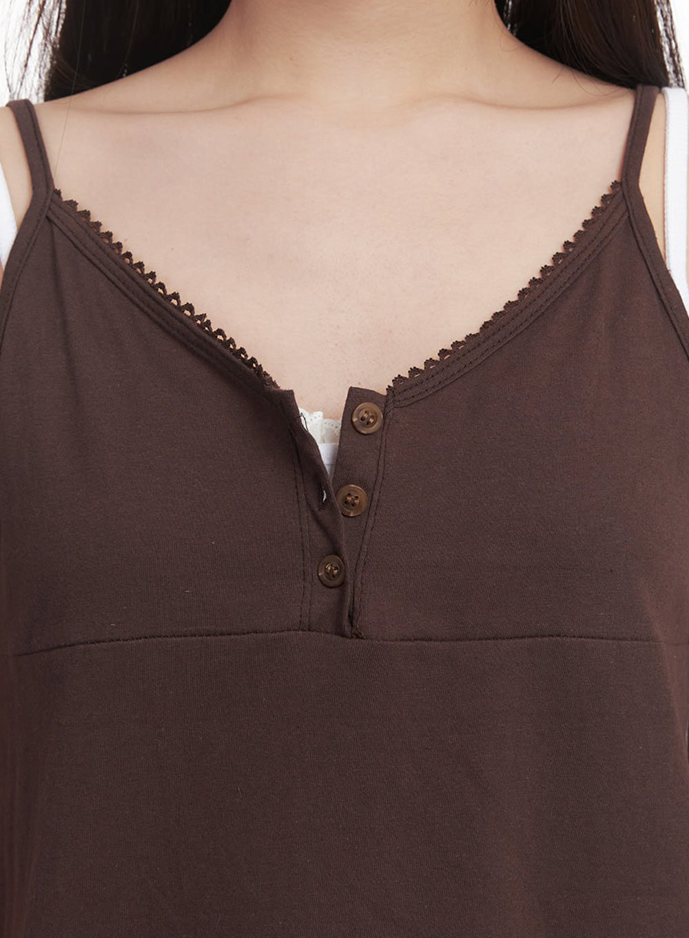 Lace Buttoned Cami Top IM528