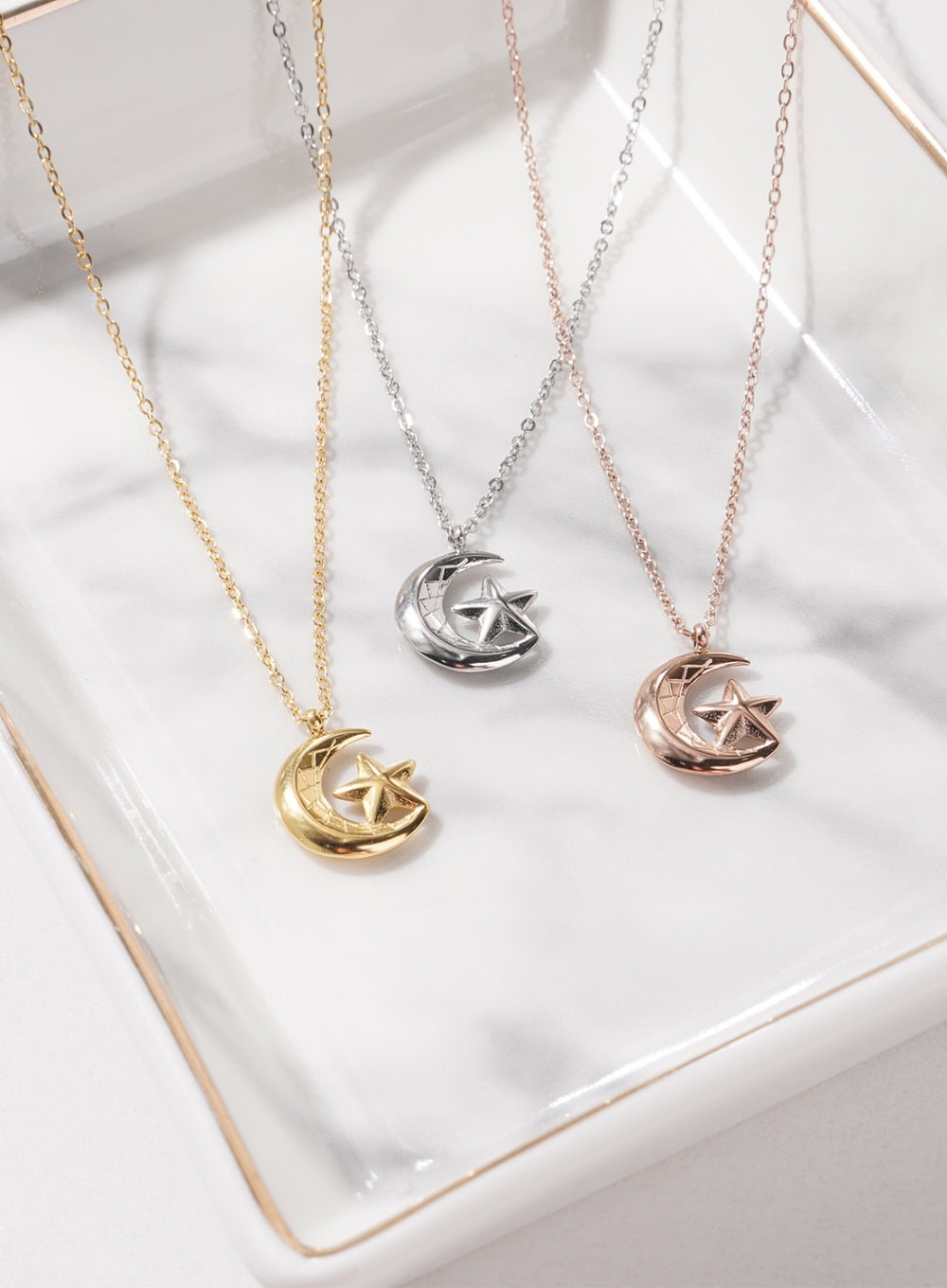 Star Crescent Necklace IL405