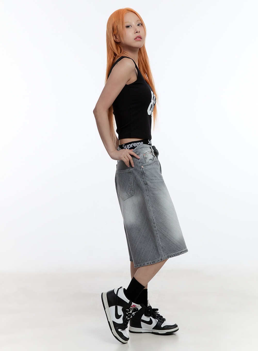 Faded Wide-Leg Jorts CU502