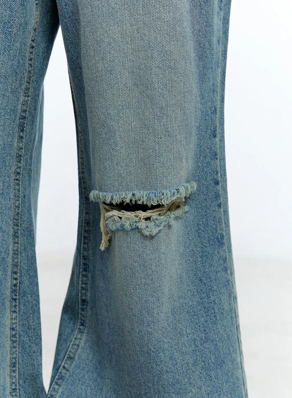 Mazie Distressed Wide-Leg Flare Jeans CG512