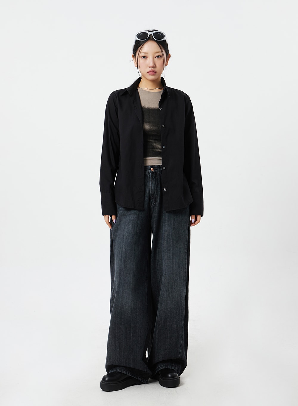 Mid-Rise Baggy Jeans CM324