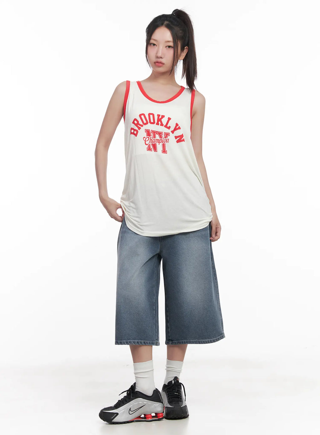 Graphic Two-Tone Tank Top CU516