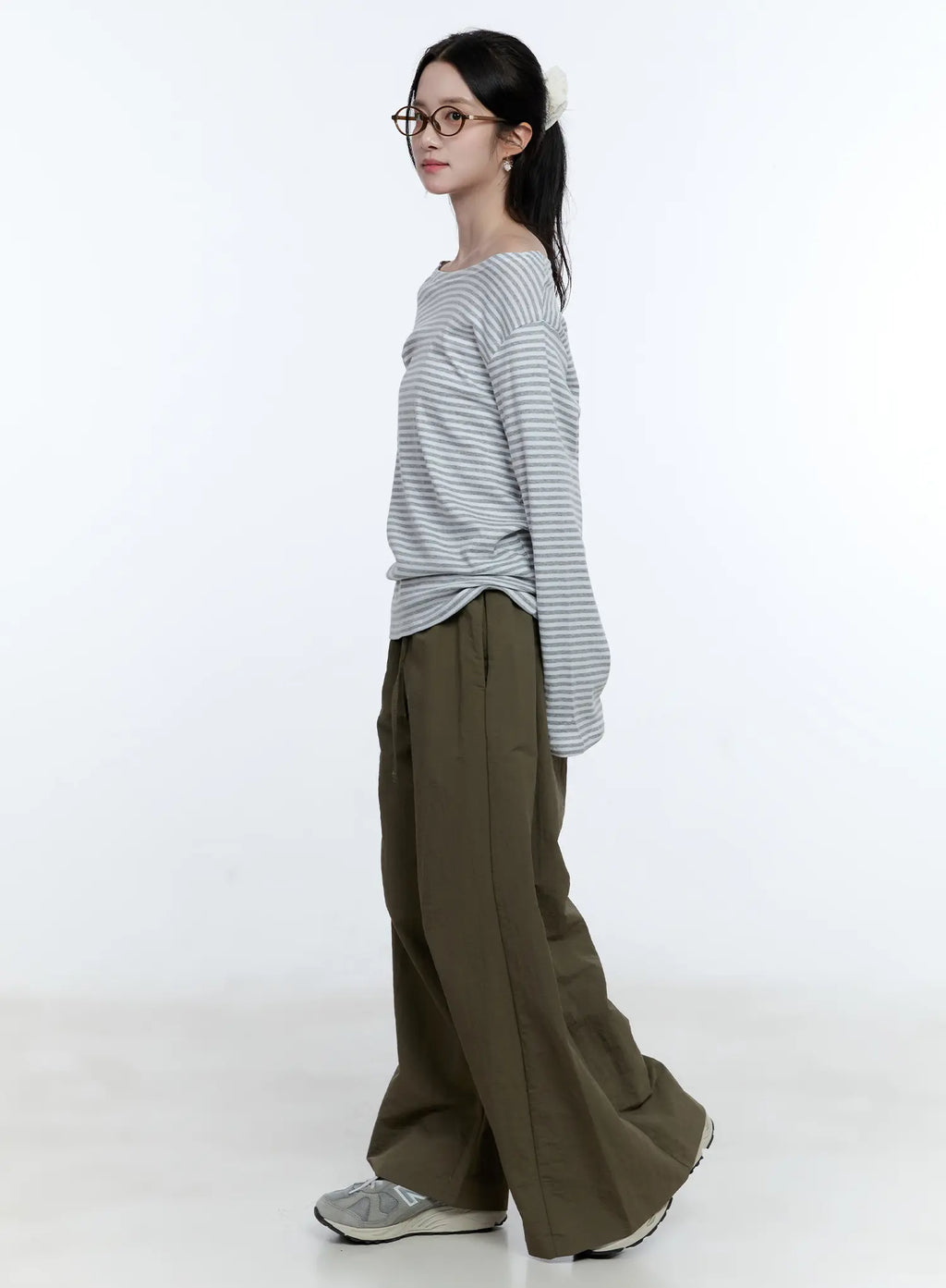 Wide Boat Neck Loose-Fit Top CG513