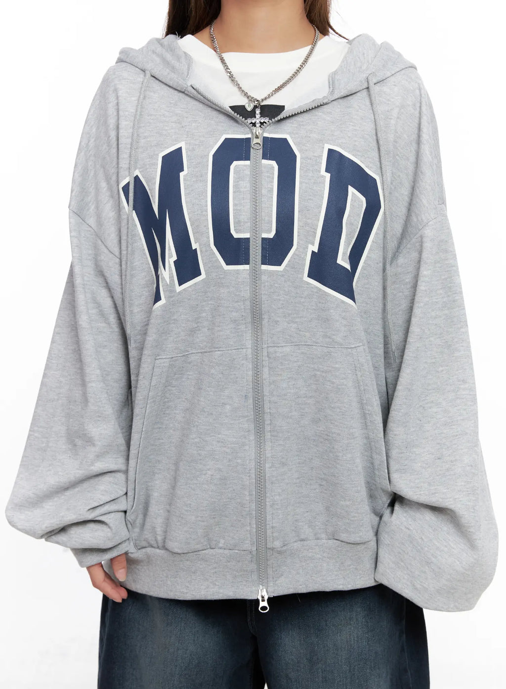 Comfort Fit Graphic Hoodie Zip-Up CS522