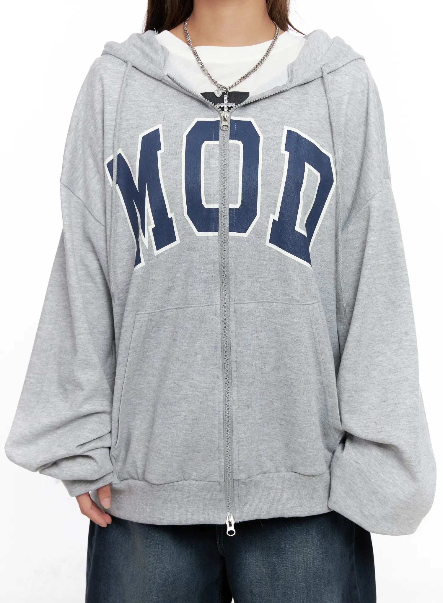 Comfort Fit Graphic Hoodie Zip-Up CS522