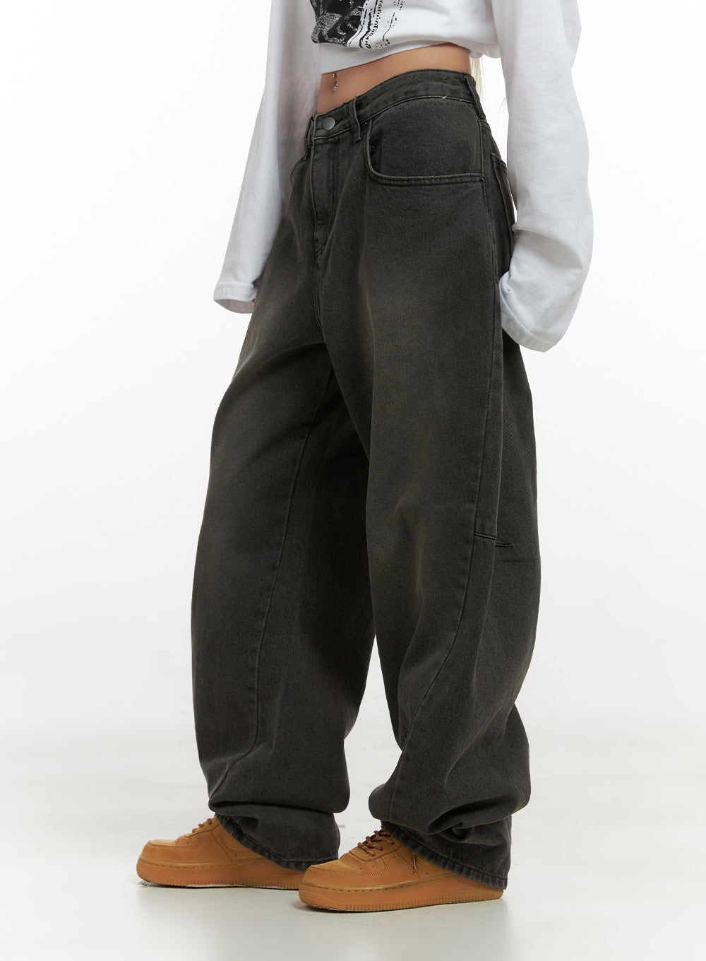 Blair Casual Washed Baggy Cotton Jeans CS425