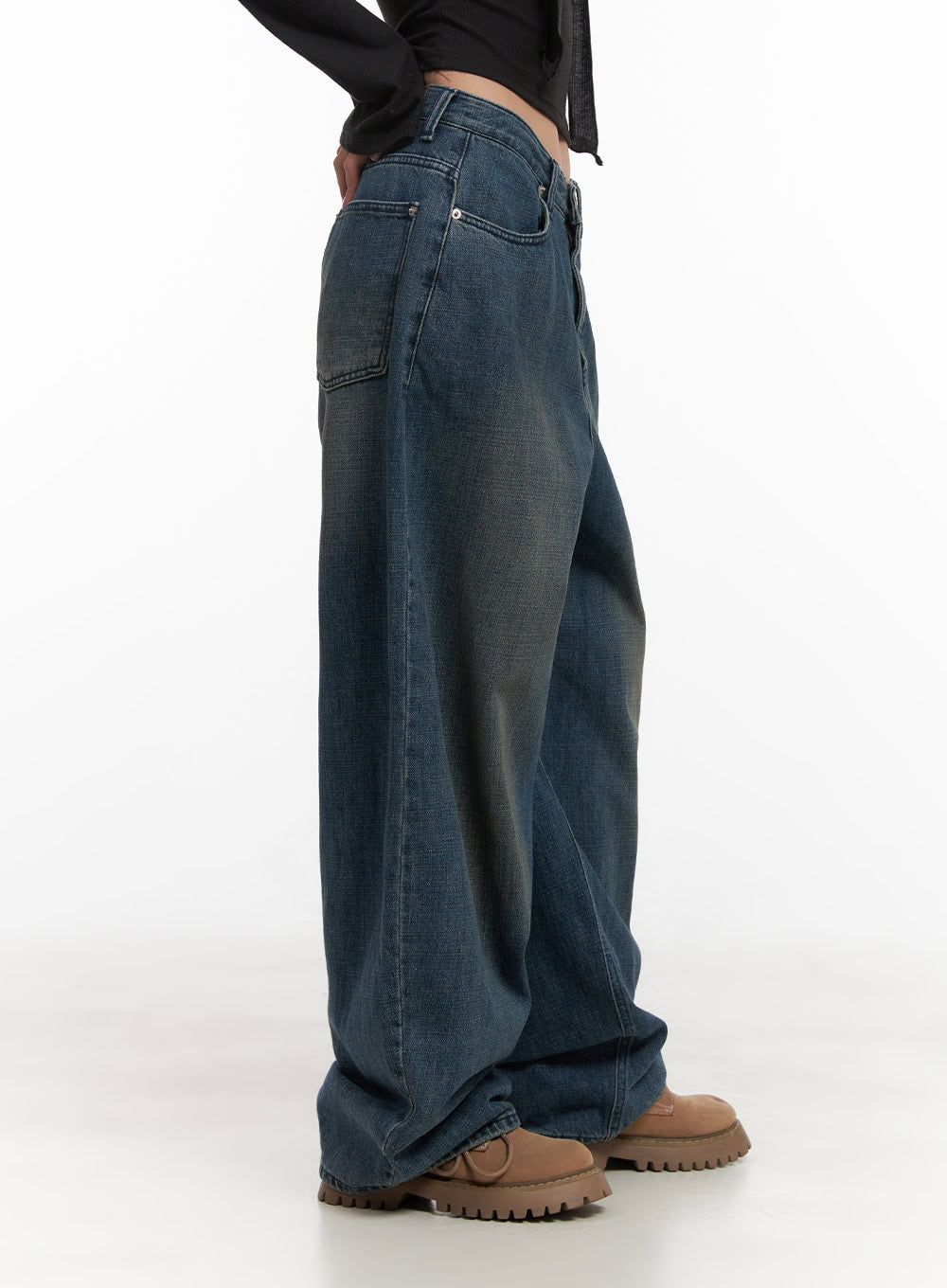 Clara Oversize Cotton Denim Baggy Pants CD409