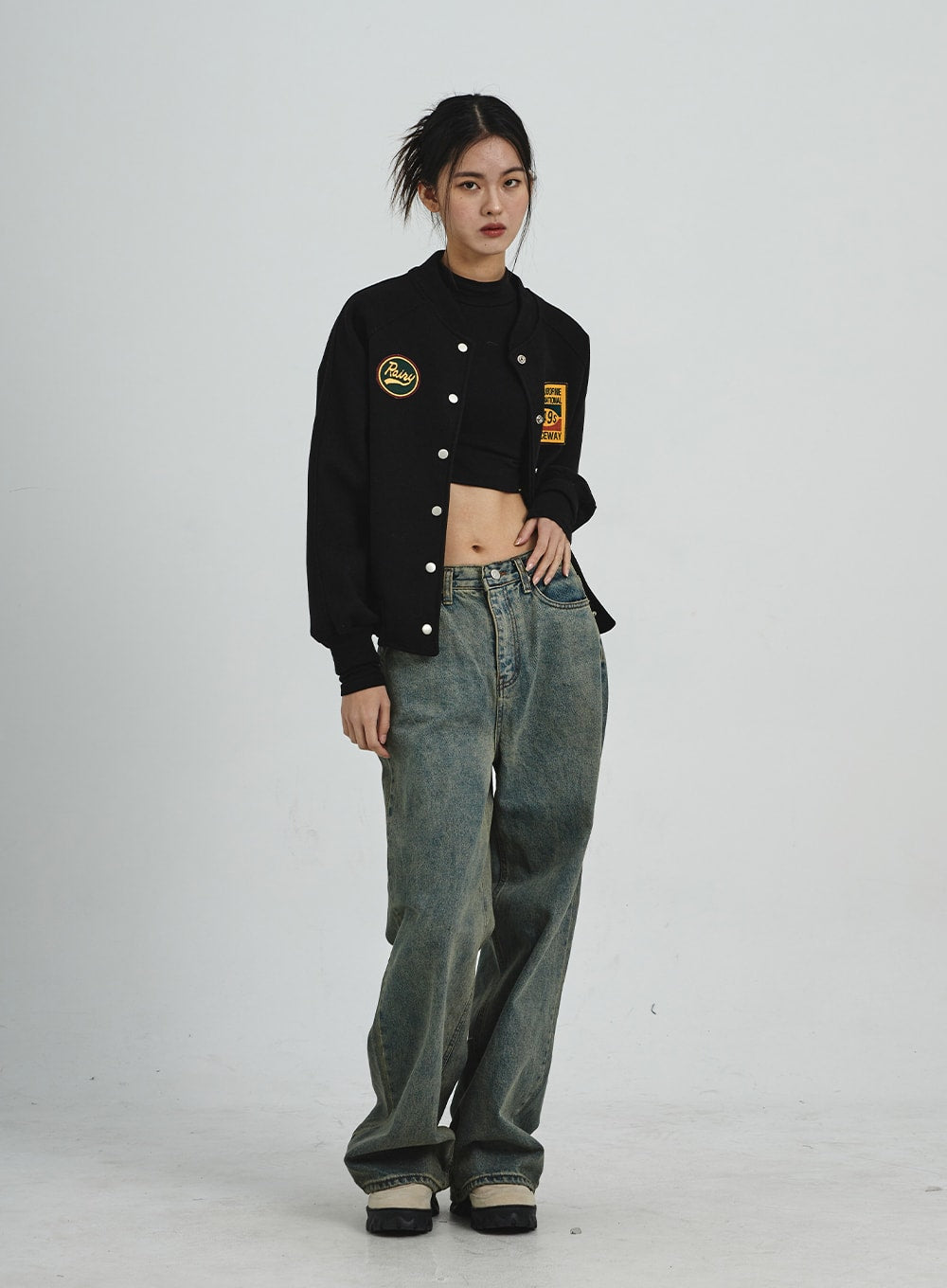 Vintage Washing Wide Leg Jeans CD06