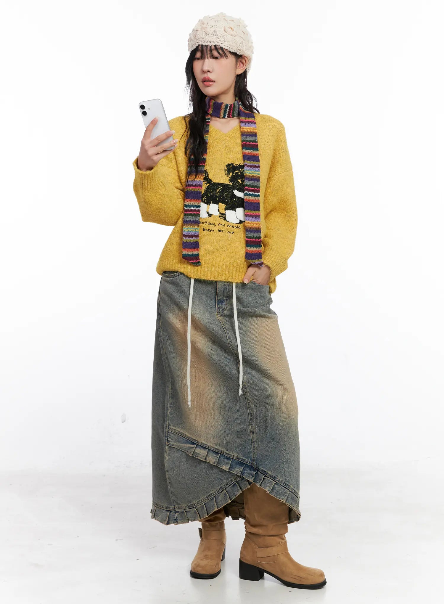 Multicolor Knit Scarf CO507