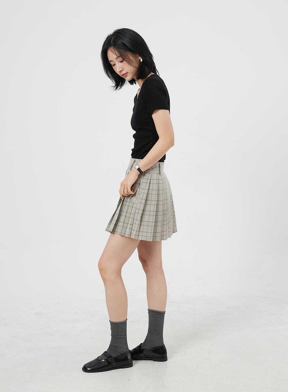 Plaid Mini Skirt OM327