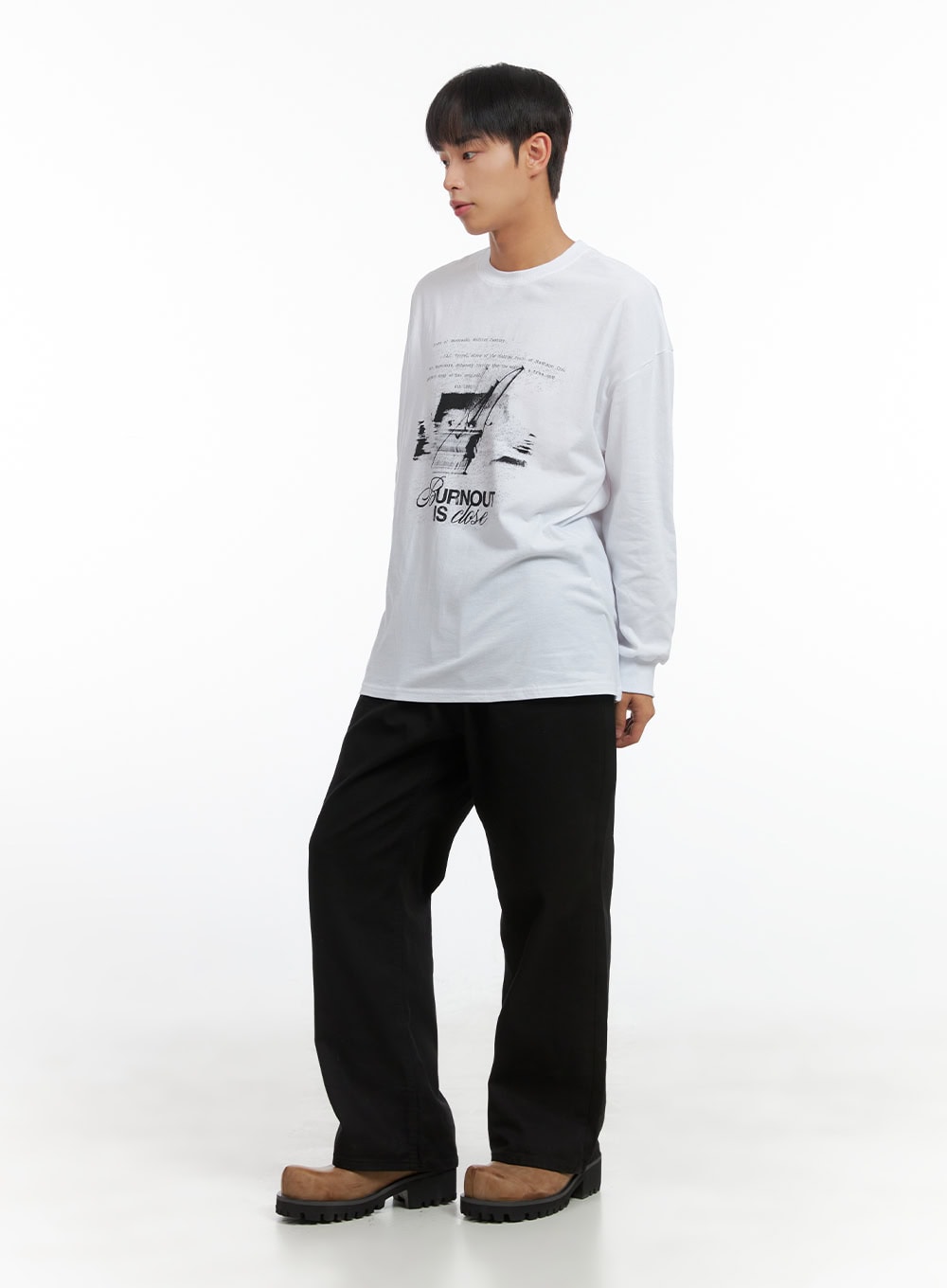 Men's Cotton Loose Fit Graphic Print Top CO408