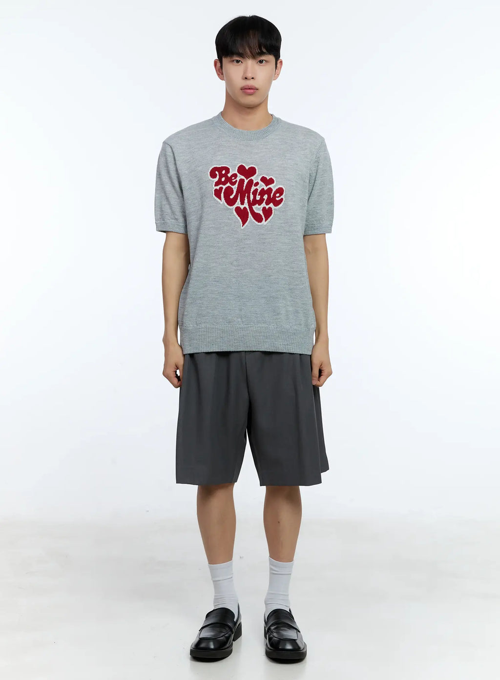 Men's Be Mine Embroidered Knit Tee IL517