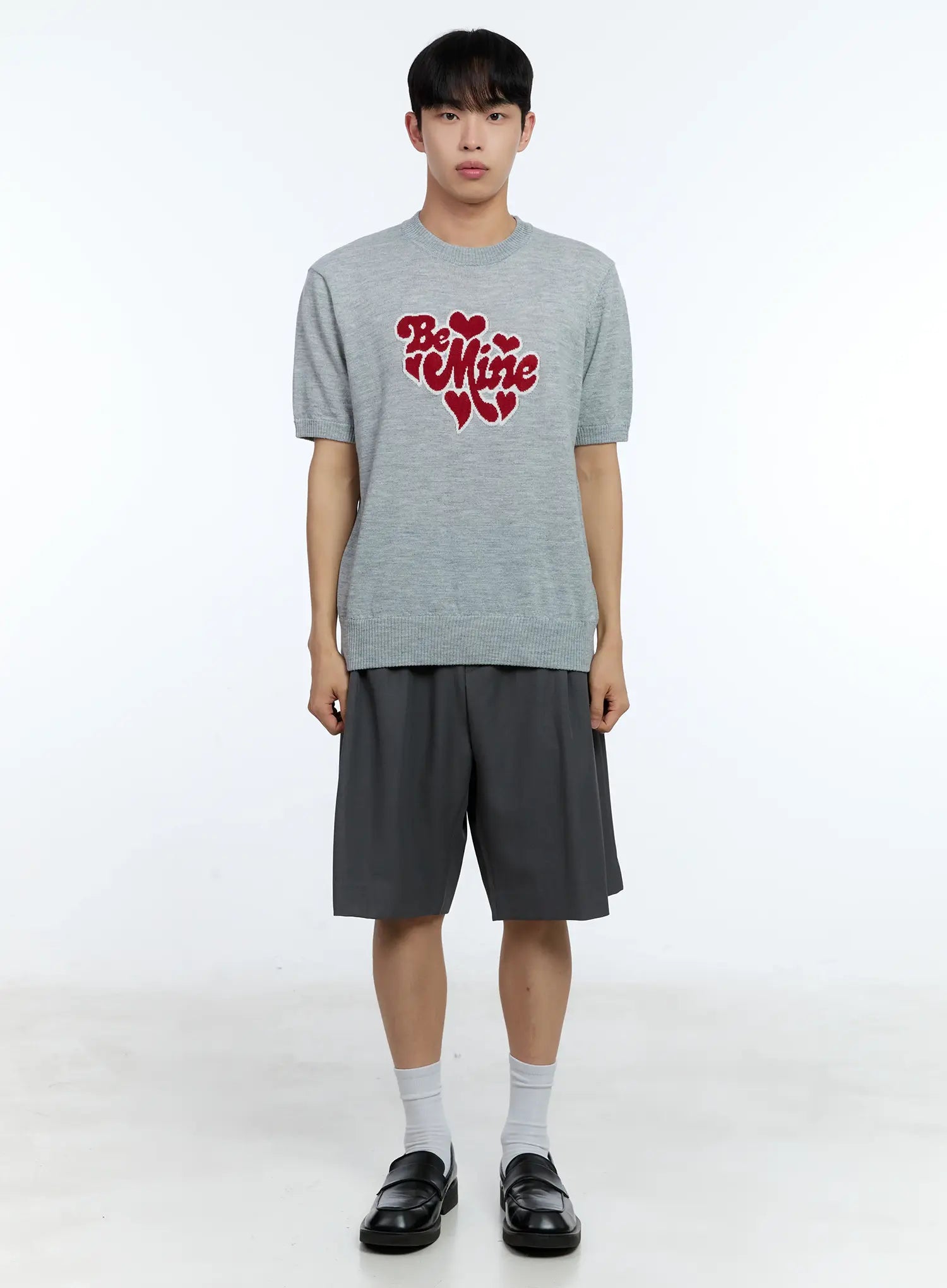 Men's Be Mine Embroidered Knit Tee IL517