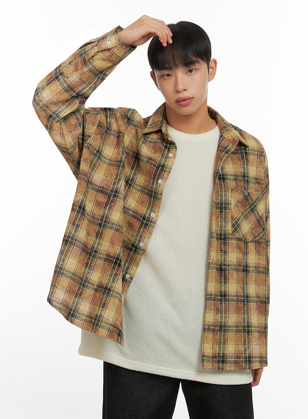 Men's Vintage Checkered Shirt IO420